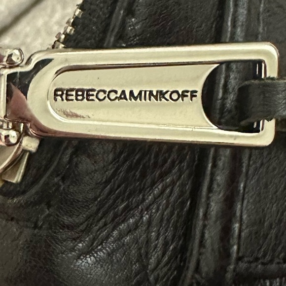 Rebecca Minkoff Mac Black and Silver Leather Crossbody Bag - Picture 8 of 10